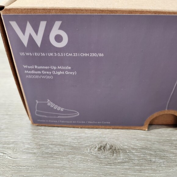 Allbirds Wool Runner-up Mizzle Medium Grey Light Grey New In Box Women's Size 6 - Picture 14 of 15